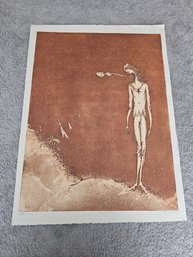 Rare Artist Proof Dan Mitra Signed Etching D3