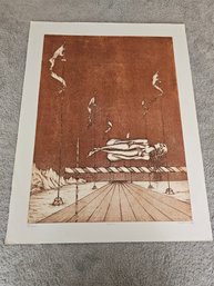 Dan Mitra Signed Etching Titled Record 22/100 D4