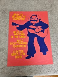 Karl Marx Playing A Guitar Poster  D10