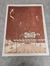 Dan Mitra Signed Etching Titled Record 25/100 D20