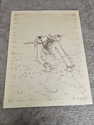 Dan Mitra Signed Etching The Creator Numbered 20/100 D21