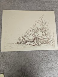 Dan Mitra Signed Etching Titled Bridge Of Oblivion Numbered 18/100 D31