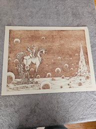 Dan Mitra Signed Etching Titled Adam And Eve 19/100 D36