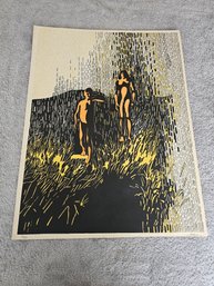 Original Lithograph Signed By Henri CUECO, Dans La Jungle II, Circa 1970  D42