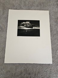 Signed And Numbered Etching Of Cloud Scene Numbered 42/50 1980 D50