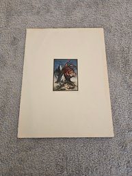 Signed Etching Surrealist Style Numbered 26/75   D53