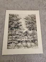 Art Werger Signed Etching Titled Road To Reedsport 26/30 D70
