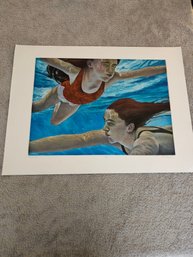 Art Werger Etching 10/10 1997 Titled Flying Fish D75