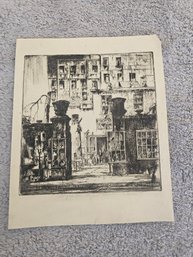 Earl Horter, Antique Shop, New York, Ca. 1916 Etching D85
