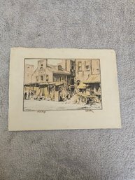 Yiddish Junk Shop Earl Horter Signed Etching D92