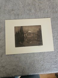 BERTHA JAQUES SIGNED ETCHING OF FIELD MUSEUM D94