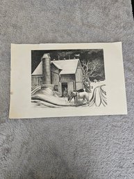 Ernest Fiene Signed (German/American 1894-1965), Deep Winter, Lithograph,  E5