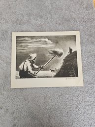 Georges Schreiber (New York / Belgium 1904-1977), Signed Print HayingE8