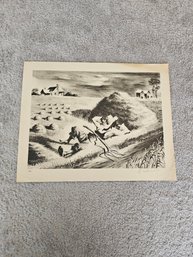 GEORGES SCHREIBER (1904-1977) PENCIL SIGNED Print E9