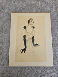 YVETTE GUILBERT BY TOULOUSE-LAUTREC, MOURLOT LITHOGRAPH E29