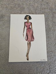 Watercolor Painting Signed Lenah Rose E34