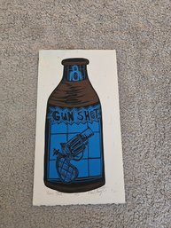 Print Titled 'Gun Shot'signed And Numbered 1/10E35