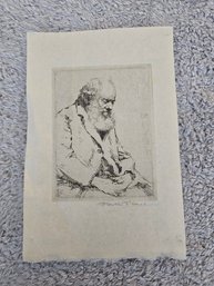 Signed Franklin T. Wood Etching E36