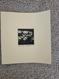 Signed Etching Titled Maharastra 3/6 2002 E41