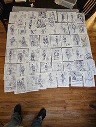 Lot Of 52 Sketches Done My Artist KATYA MINKINA E45