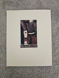 Signed Etching Titled Anika Showed Off Her New 23/65  Tattoo E44