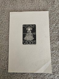 Rare Signed Block Print? Etching? Titled Wicked AP Artist Proof E56