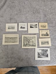 Lot Of Small Signed Etchings And Prints E66