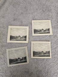 4 Small Signed Etching Prints Signed R.H.N E67