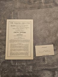 Agna Enters Autograph With Playbill From Theater E73