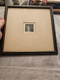 Framed Signed Etching Titled Christmas 68' Numbered 14/100 M.E Rosenberg  E76