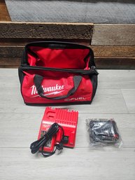 New Milwaukee 5.0 M18 Battery With Charger And Bag A2