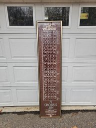 Framed A CHORUS LINE Longest Running Show RARE Poster - 16' X 72' L