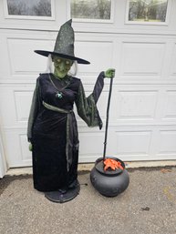 Animatronic Witch Halloween Decor Untested