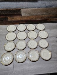 Lot Of 16 Lenox 'MCKINLEY' Presidential Collection ~ Tea Cup Saucers A3