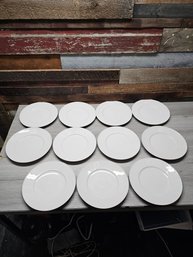 Lot Of 11 KPM 'Arkadia' Dinner Plate Syrinx Medallion Porcelain 10.25' Berlin Germany A3