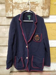 Vintage Ralph Lauren Jacket Size Large-damage On Collar See Photos CR