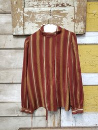 Vintage Fenn Wright & Mason Long Sleeve Blouse Size 2 CR