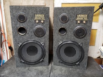 Acoustic Response Series 707 Speaker Lot Of 2 G1