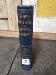 Book: 1957 Thorpe's Dictionary Of Applied Chemistry D1 Stack 1