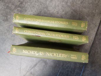 Antique Book Lot: 1899 Charles Dickens Vol 1-3 D1