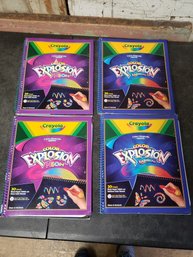 Crayola Color Explosion Drawing Book Lot Of 4 G3