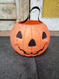 Vtg Halloween Jack-o-lantern Bucket G3