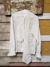 Vtg Size 8 Ralph Lauren White Linen Blouse CR B