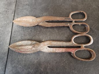 Tin Snips Scissors Lot Of 2 A1