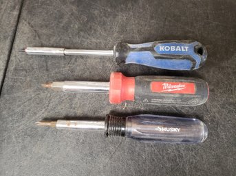 Screwdriver Lot Of 3 Kobalt Milwaukee Husky G4 Bin 2