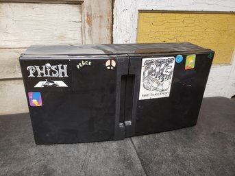 Vtg CD Storage Cabinet With Stickers A1