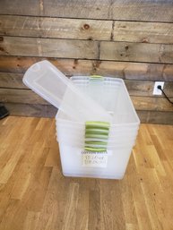 Sterilite 105 Qt Tote Lot Of 5 K3