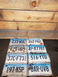 CT License Plate Lot Of 8 Rs4