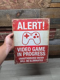 Metal Video Game Sign JDA7