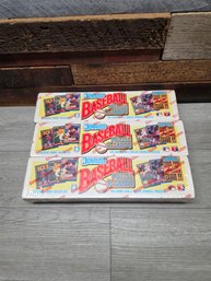 3 Donruss Baseball Puzzle And Cards 1991 Boxes Sealed A7